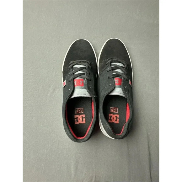 Mens Size 12 DC Tonik Black/Grey Red Leather & Cloth Top Skateboarding S… - Picture 16 of 17